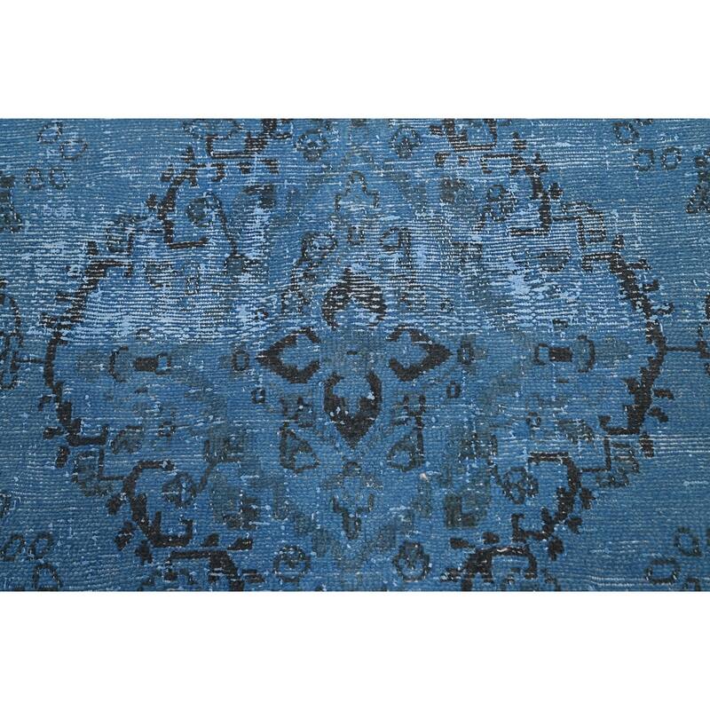Over-Dye Floral Hamedan Persian Area Rug Wool Handmade Carpet - 6'8" x 9'6"