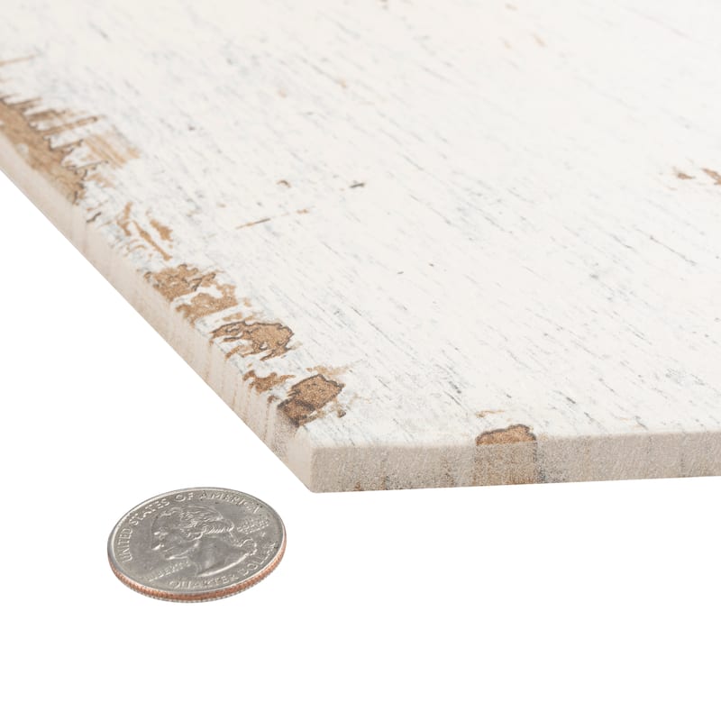 Merola Tile Retro Hex Blanc 14-1/8" x 16-1/4" Porcelain Floor and Wall Tile