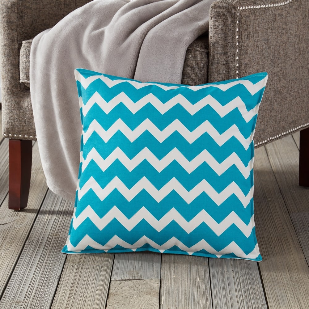 Chevron Cotton Canvas 20-inch Pillow