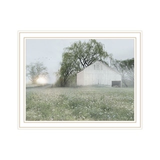 TrendyDecor4U  "Green Country Morning" Framed Print Wall Art