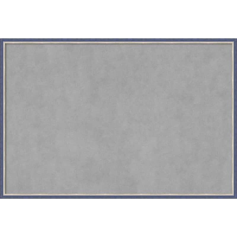 Amanti Art Theo Blue Narrow Framed Magnetic Board