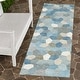 preview thumbnail 11 of 145, Machine Washable Indoor/ Outdoor Modern Loyd Chantille Rug Teal - 2'3" x 7'6"