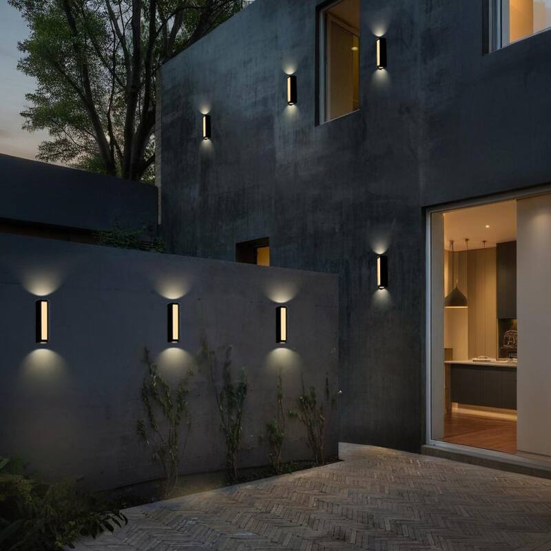 Modern Dimmable LED Outdoor Wall Sconce, 3000K Warm White