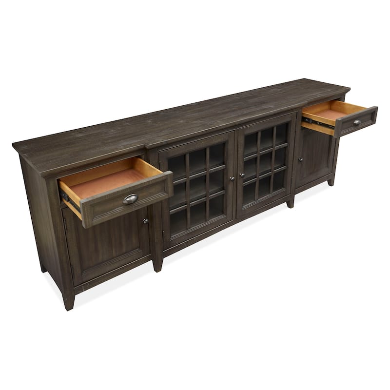 Magnussen Home Westley Falls Graphite 90" Console - 90"W x 18"D x 32"H