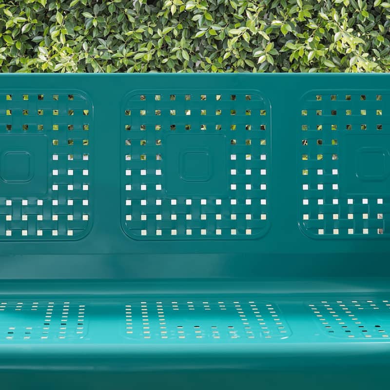 Crosley Bates Retro Outdoor Sofa Glider In Turquoise - 65.75 "W x 28 "D x 32.5 "H