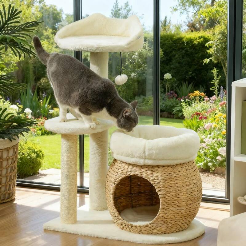 31" Cat Tree Tower with Scratching Posts