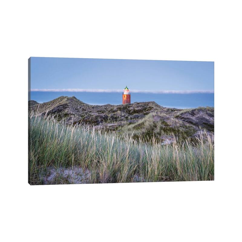 iCanvas "Lighthouse Quermarkenfeuer Rotes Kliff On Sylt, Schleswig Holstein, Germany" by Jan Becke Canvas Print