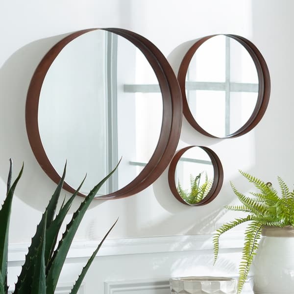 Middlebrook Designs Round Copper Banded Wall Mirrors Set Of 3 Overstock 17433994 Find local 511 professional mirror hanging experts near you. usd