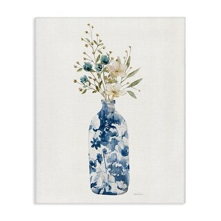 Stupell Chinoiserie Blooms White Florals Canvas Wall Art Design By ...