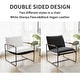preview thumbnail 21 of 22, Accent Chair with Detachable Double-sided Cushion, Modern Upholstered Armchair with Metal Frame - 25.2'' H X 30.3'' W X 30.3'' D