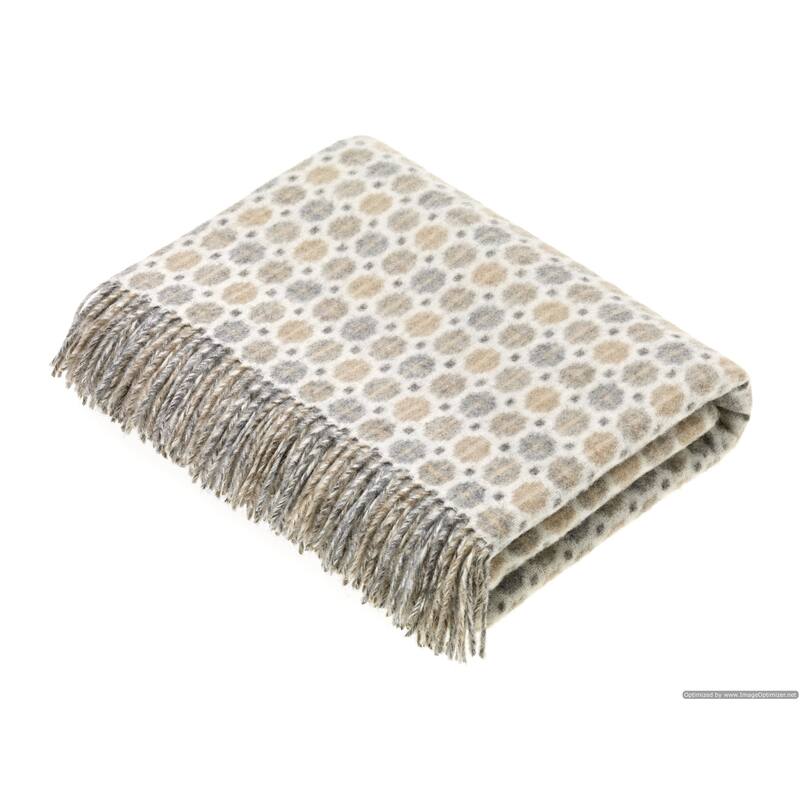 Merino Lambswool Throw Blanket - Milan - Clover, Made in England