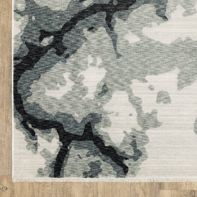 Style Haven Estella Abstract Elements Blue/ Ivory Area Rug