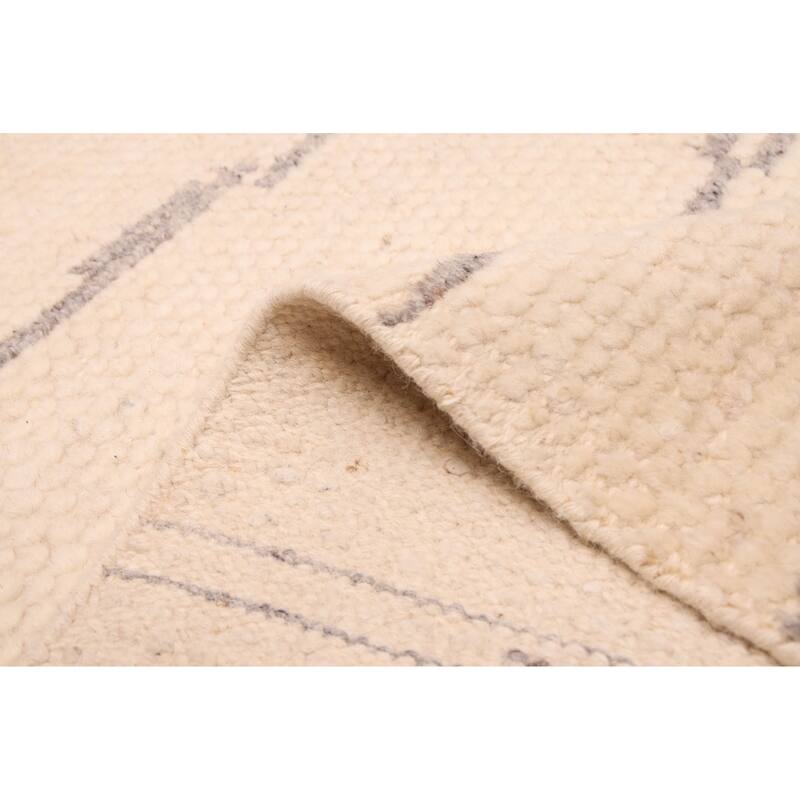 ECARPETGALLERY Hand-knotted Looma Cream Wool Rug - 8'2 x 10'3