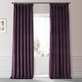 Exclusive Fabrics Signature Plush Velvet Hotel Blackout Curtains (1 Panel) - Luxury Soft Drapery for Light Control & Elegance