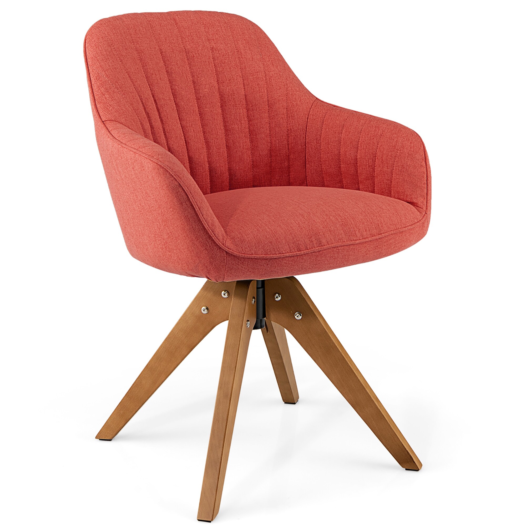 Swivel linen chair on sale