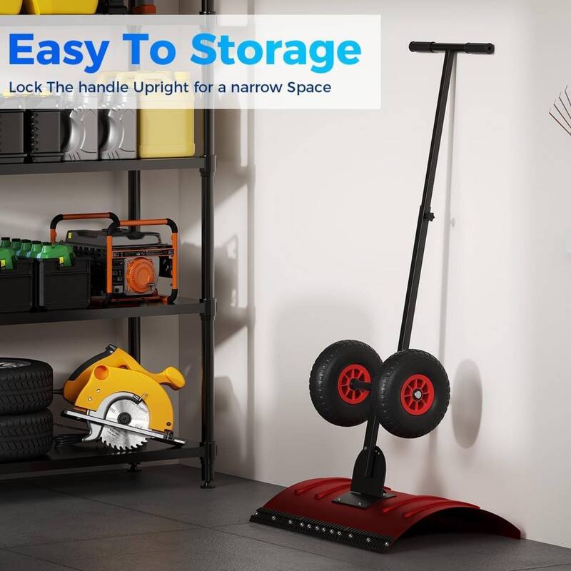 Heavy Duty Single Rod 20 * 29 Inch Wheeled Snow Shovel