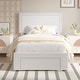 preview thumbnail 12 of 45, VECELO Plantform Beds, Kids Bed Frame with Storage Drawer, Height Adjustable Upholstered Bed, Twin Size Bed Set of 2