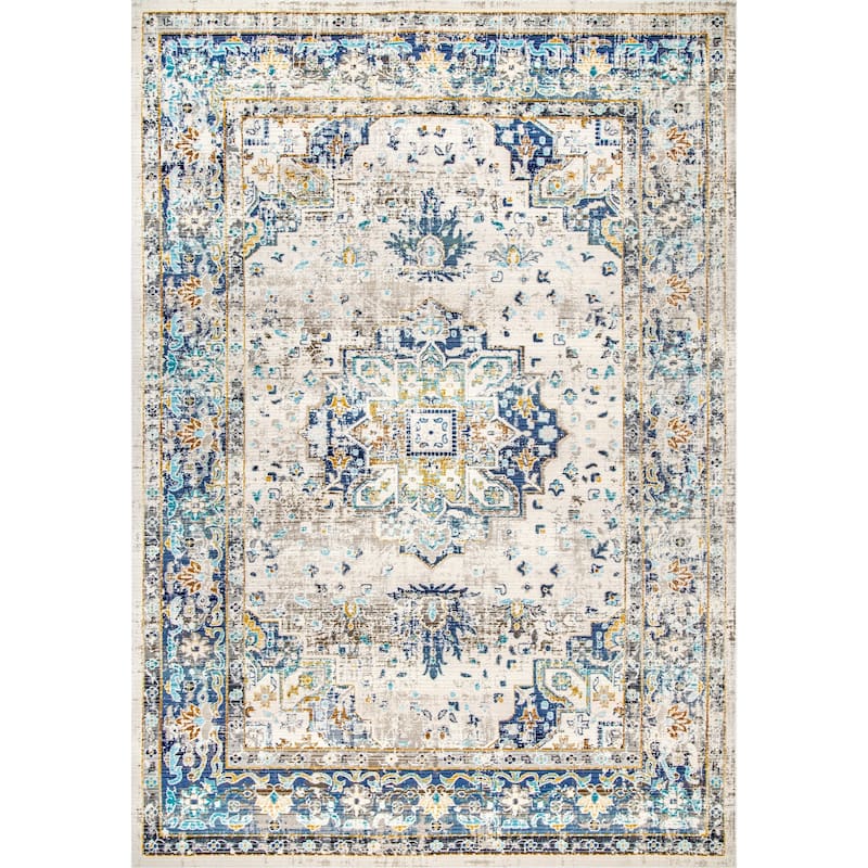 Nuloom Ainsley Distressed Medallion Area Rug