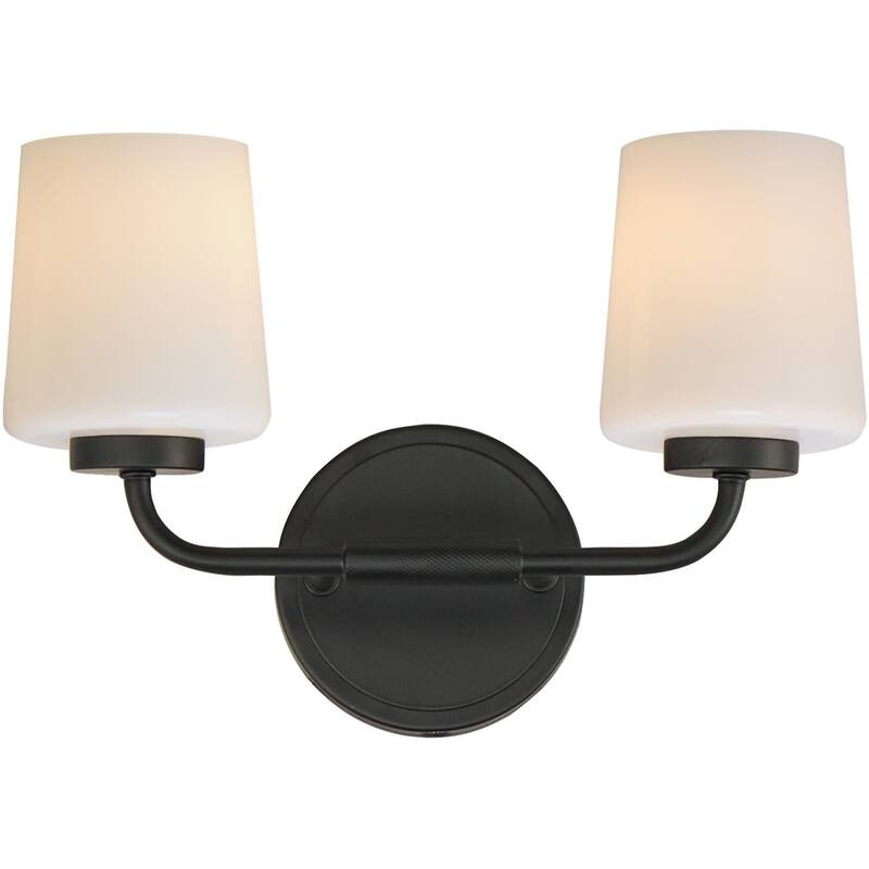 Maxim 12692WT Durham 2 Light 10" Tall Wall Sconce - Black