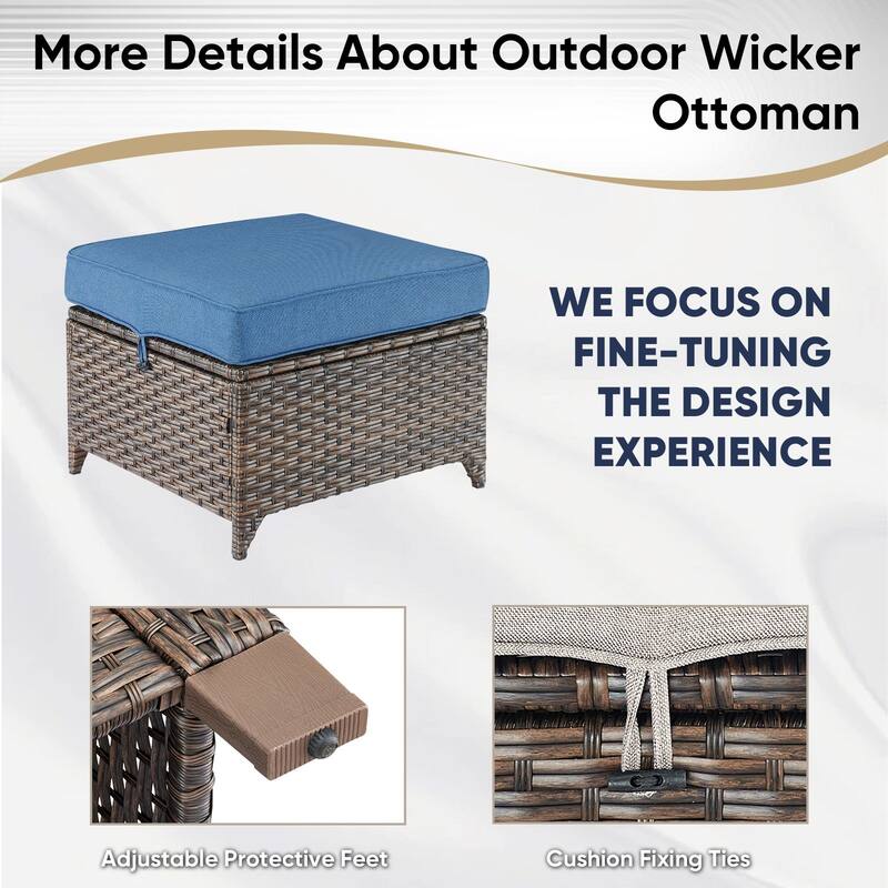 Pocassy All-Weather Rattan Patio Funiture Set