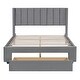 preview thumbnail 4 of 16, Full Size Storage Bed Velvet Upholstered Platform Bed with a Big Drawer High quality bed