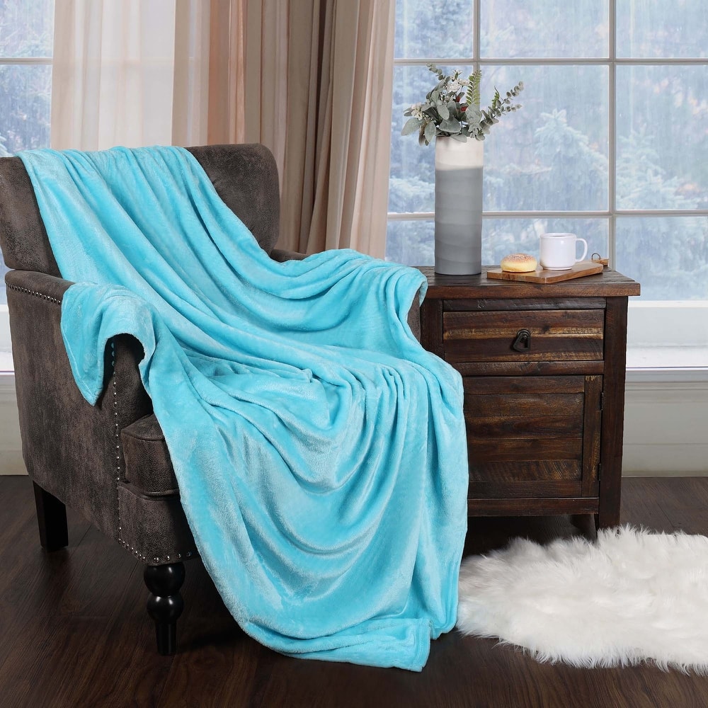 Superior Fleece Plush Medium Weight Soft Fluffy Decorative Blanket