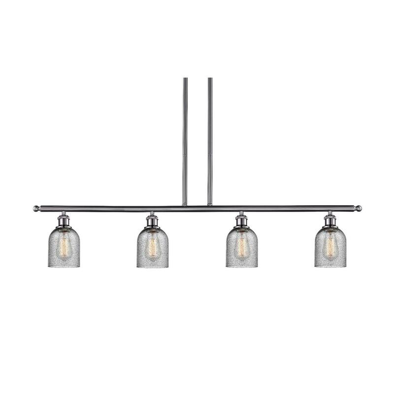 Innovations Lighting Caledonia 4 Light 48" Wide Linear Chandelier - Brushed Satin Nickel / Charcoal