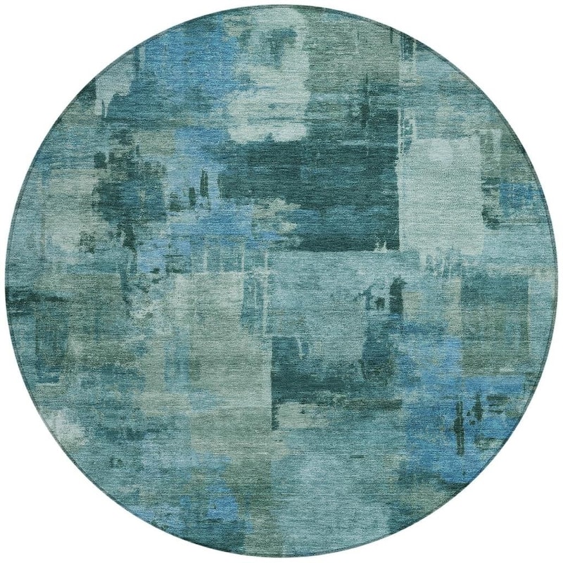 HomeRoots Abstract Transitional Rectangle Outdoor Rug