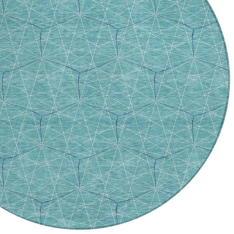 HomeRoots Geometric Transitional Rectangle Outdoor Rug