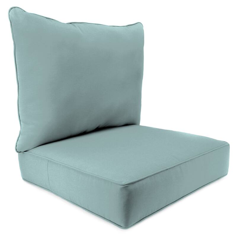 Sunbrella 24" x 47" Outdoor Deep Seat Cushion Set with Welt - 46.5'' L x 24'' W x 6'' H - Cast Mist