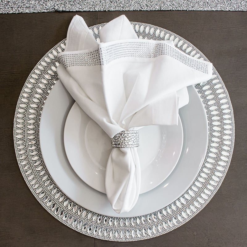 Sparkles Home Rhinestone Flower Placemat