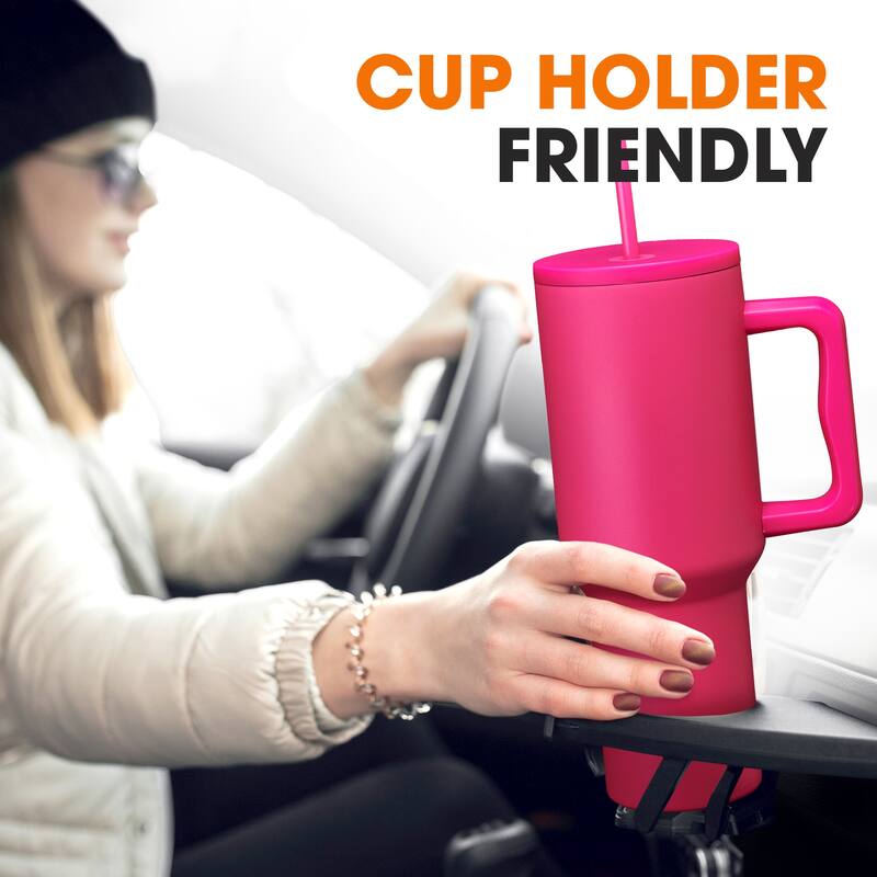 Cheer Collection Insulated Tumbler with Reusable Straw