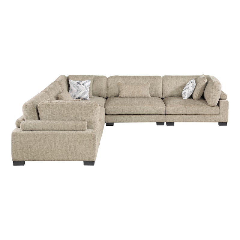 Abbeville Microfiber 5-Piece Modular Sectional