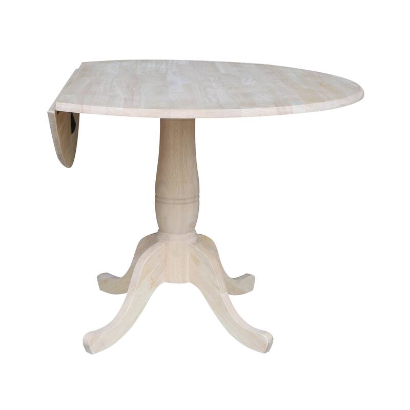 42" Round Pedestal Dual Drop Leaf Table