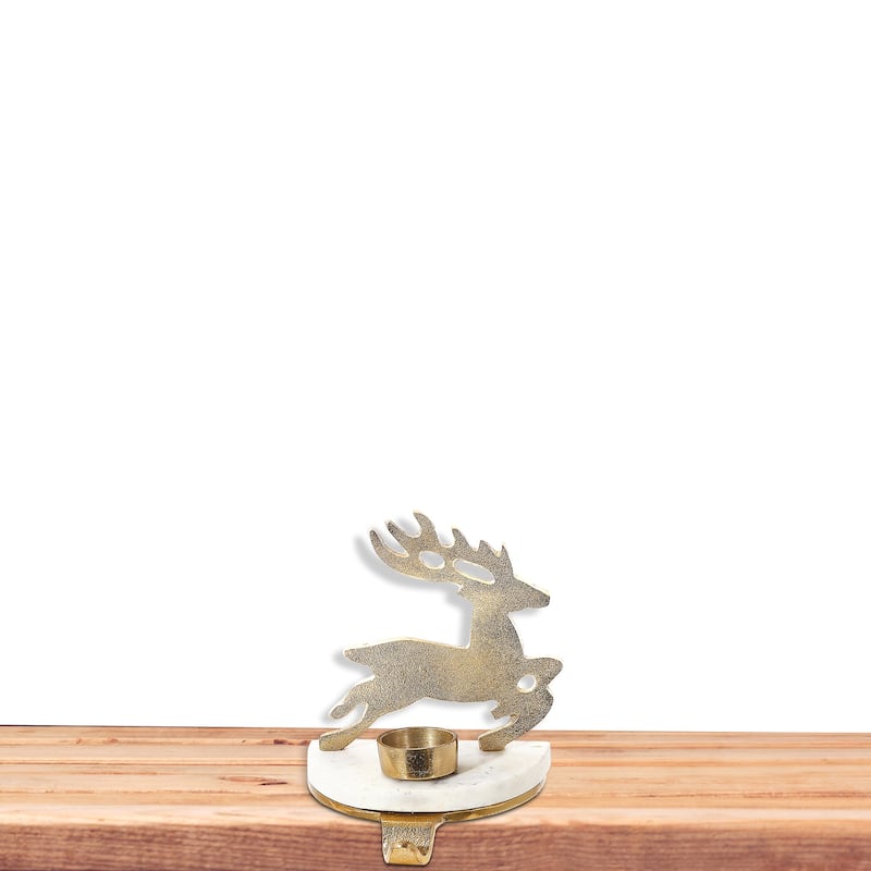 Christmas Reindeer With Tealight Stocking Holder