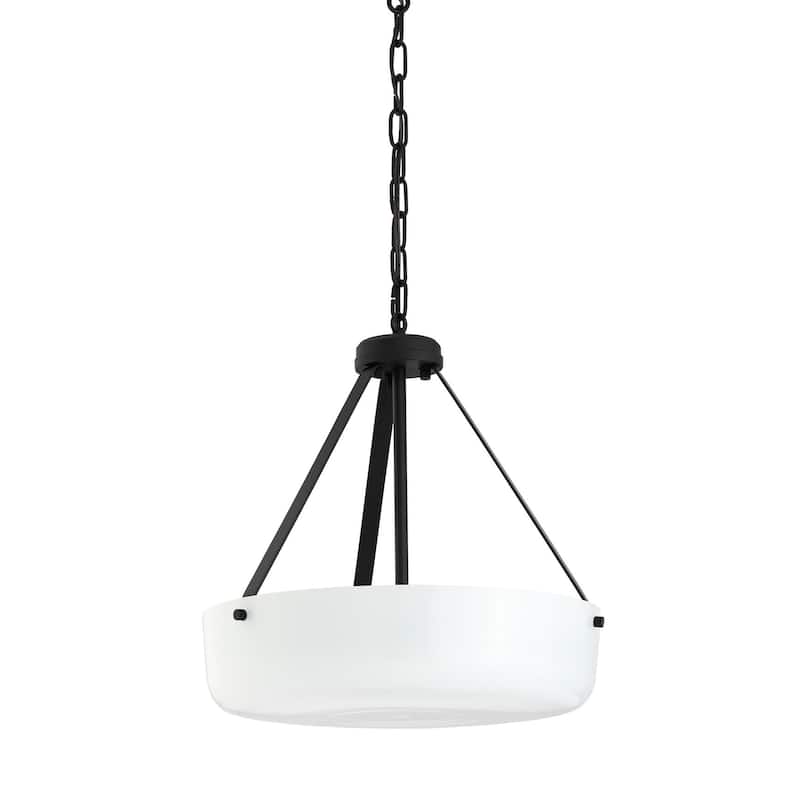 Progress Lighting P500507 Lieon 3 Light 16" Wide Pendant / Converts to - Black