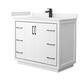 Option White / White Cultured Marble Top / Matte Black