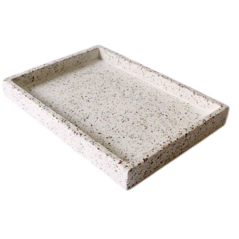 Lg. Terrazzo Rect. Tank Tray 14" x 10"