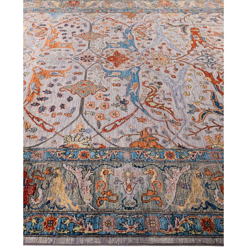 Serapi One-of-a-Kind Hand-Knotted Area Rug - Purple - 9' 1" x 11' 9"