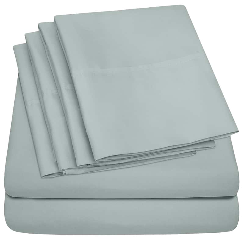 Sweet Home Collection 6 Piece RV Queen Short Sheet Set, Deluxe Ultra Soft 1500 Series, Double Brushed Microfiber