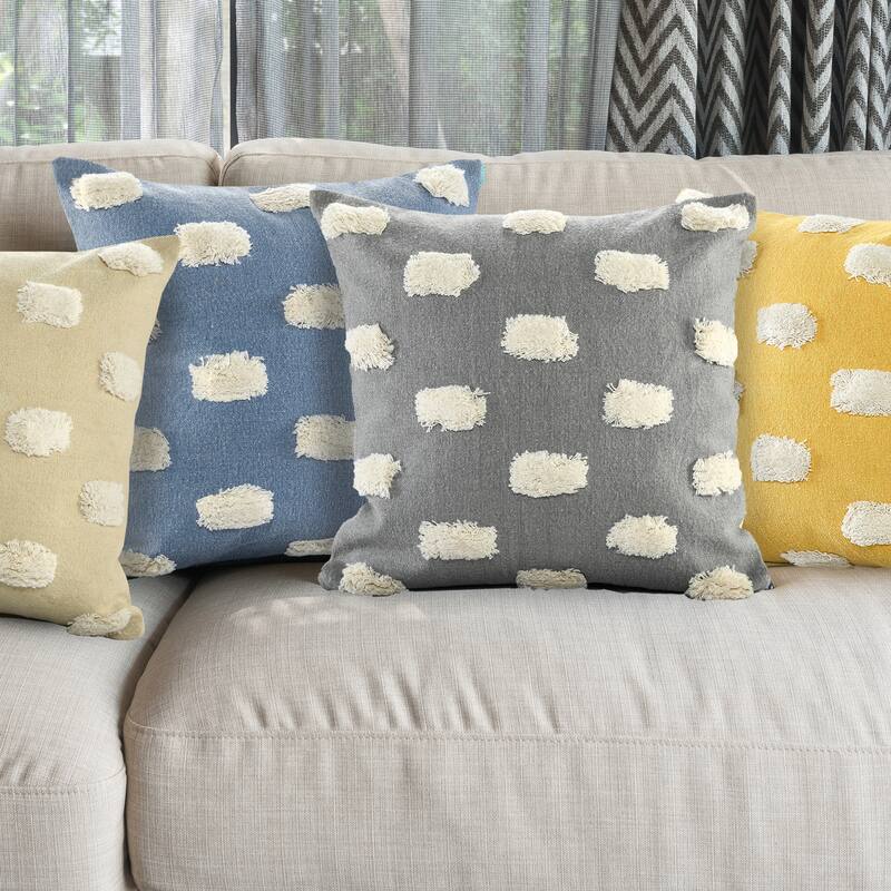 Sevita Chic Cotton and Jute Bordered Throw Pillow
