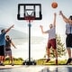preview thumbnail 2 of 7, 4.25-10 Feet Adjustable Basketball Hoop System with 44 Inch Backboard