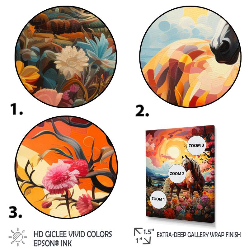 Designart "Carousel Carousel Of Childhood II" Carousel Wall Art Living Room