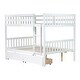 preview thumbnail 13 of 18, Full over Full Rubber Wood Bunk Bed with 2 Drawers,Convertible into 2 Full Beds,Ladder and Safety Guardrails