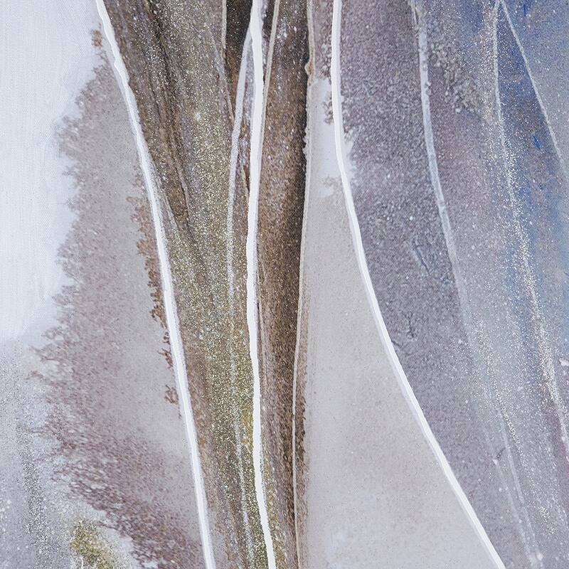 Set of 2, Modern Wall Decor Elongated Abstract Oil Paintings, for Living Room Dining Room Bedroom Office Entryway