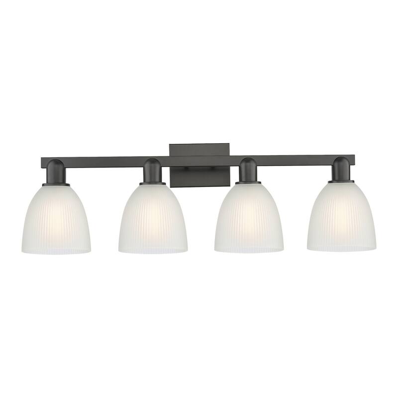 Innovations Lighting 716-4W-11-33 Castile Vanity Castile 4 Light 33" - Matte Black / White