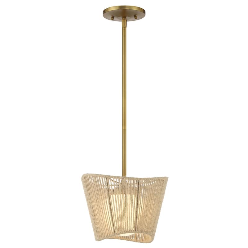 Minka Lavery 6573 Key Largo 1 Light 10" Wide Mini Pendant with Natural