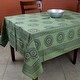 preview thumbnail 2 of 0, Cotton Floral Geometric Circle Print Tablecloth Rectangle - 60 x 90 inches