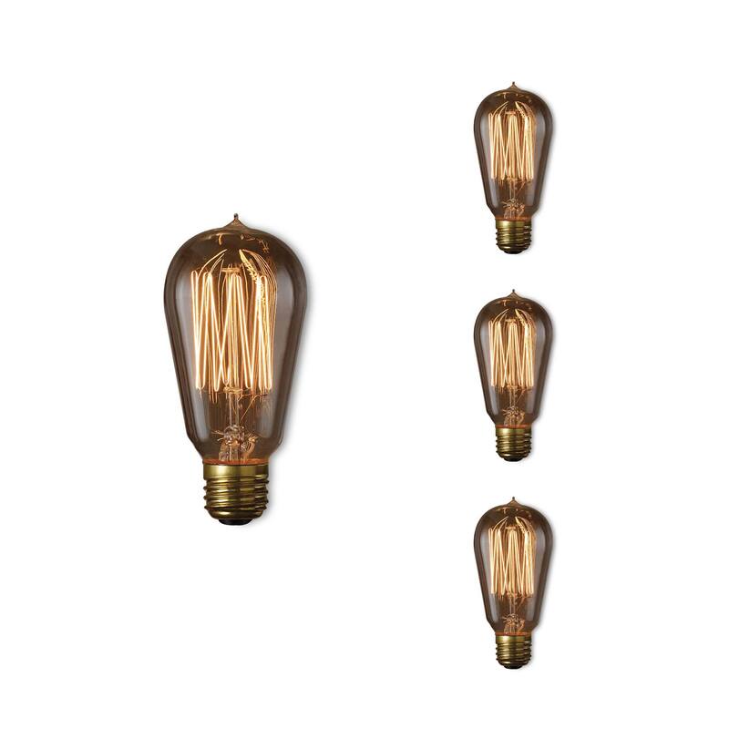 Bulbrite Pack of (4) Dimmable Antique Nostalgic Filament Incandescent Bulb