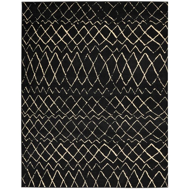 Makoy Power Loomed Distressed Abstract Modern Area Rug By HomeRoots - 118' X '94' X '0.5